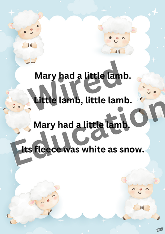 Poem: Mary had a little lamb