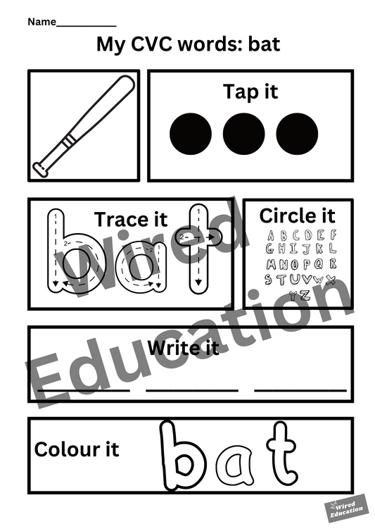 My CVC words- bat