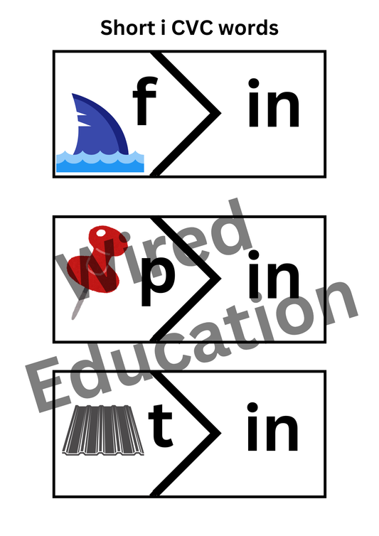 CVC short i words matching