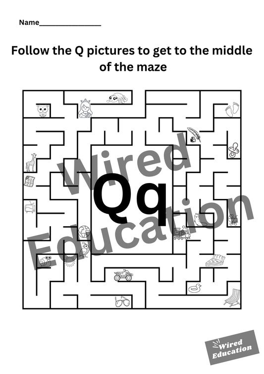 Letter Q maze