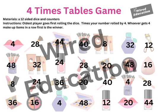 4 Times Table Game