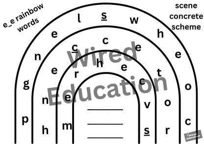 e_e rainbow words
