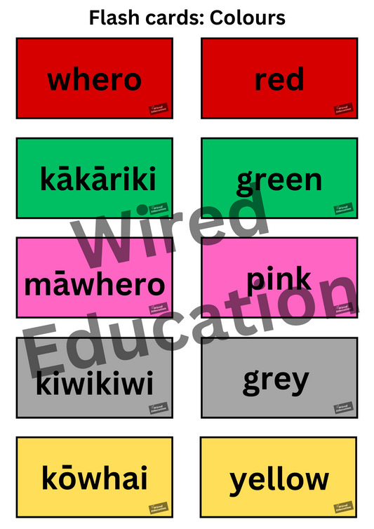 Simple Colour flash cards