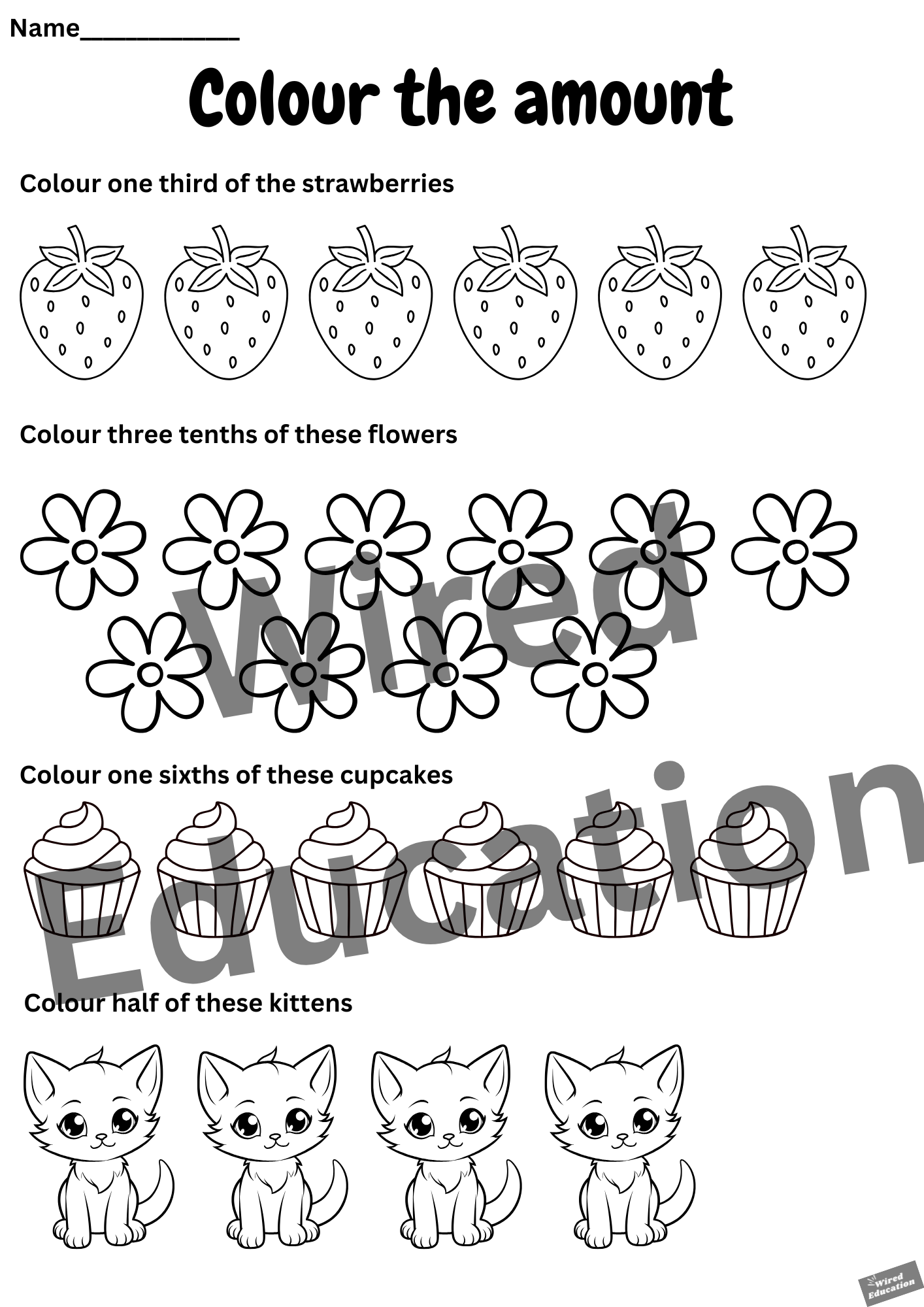 Colour the amount