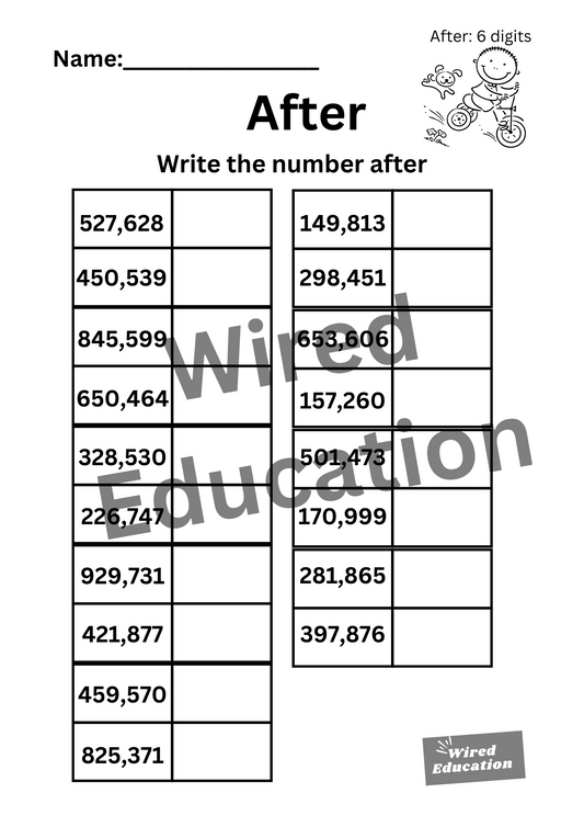 Numbers After (6 digits)