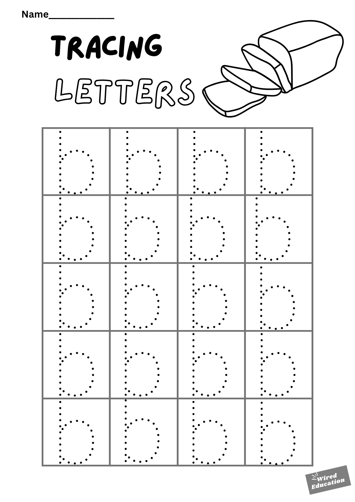 Letter tracing b
