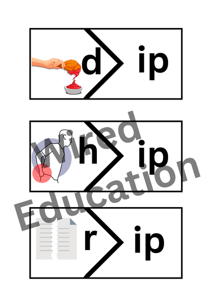 CVC short i words matching