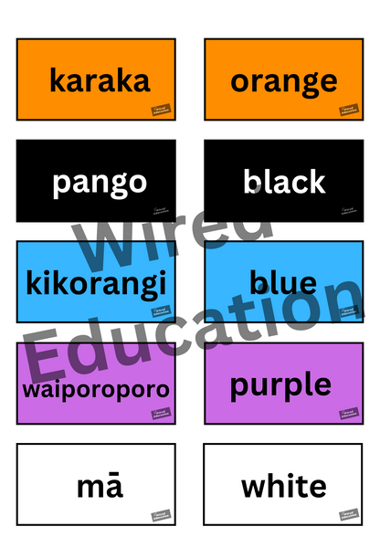 Simple Colour flash cards