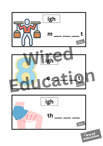 igh flash cards (igh sound only)