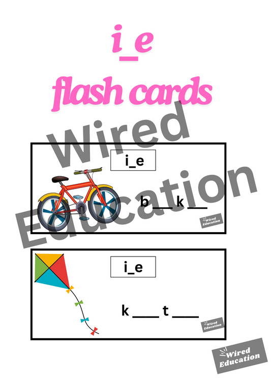 i_e flash cards (i_e sound only)