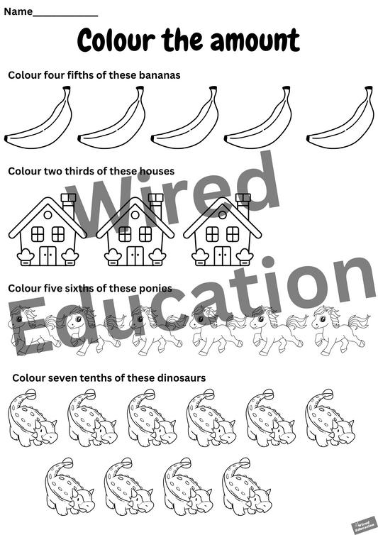 Colour the amount