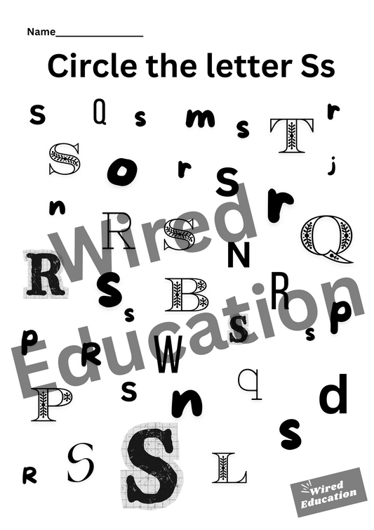 Circle the letter S