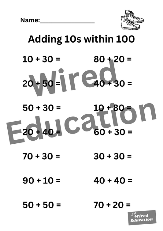 Adding 10s within 100