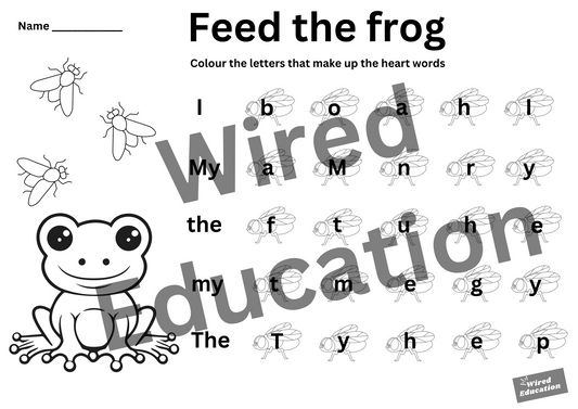 Heart words feed the frog