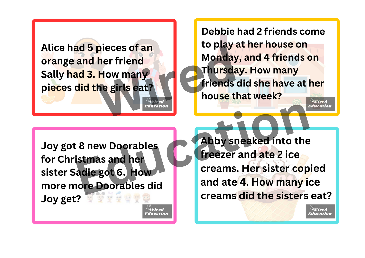 Simple addition Word problems