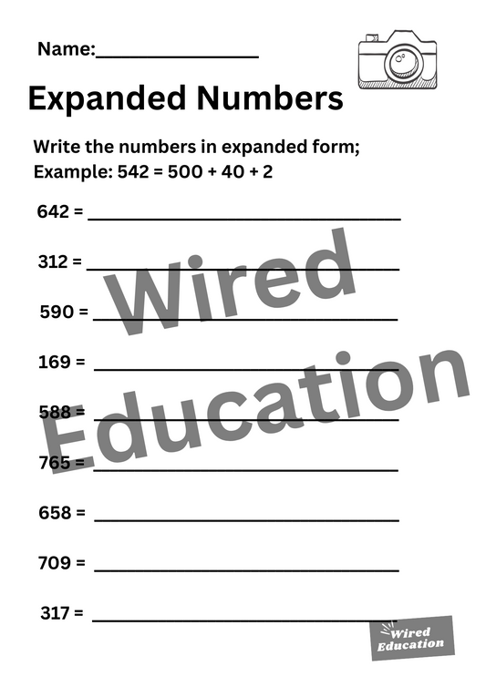 Expanded Numbers (hundreds)