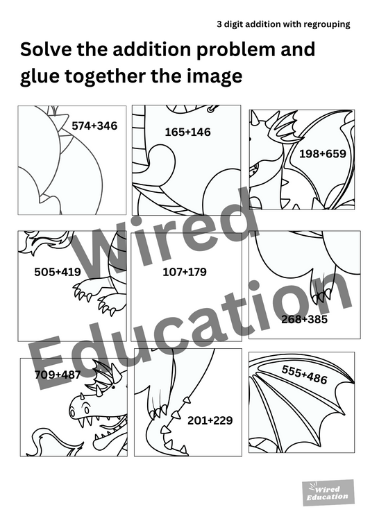 Dragon Addition Puzzle