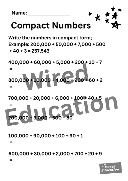 Compact Numbers (hundreds thousands)