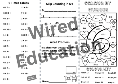 6 Times Table brochure