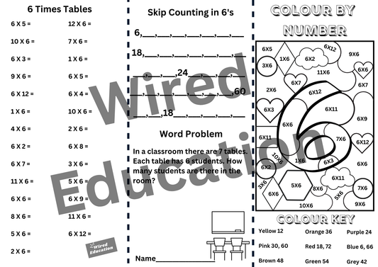 6 Times Table brochure