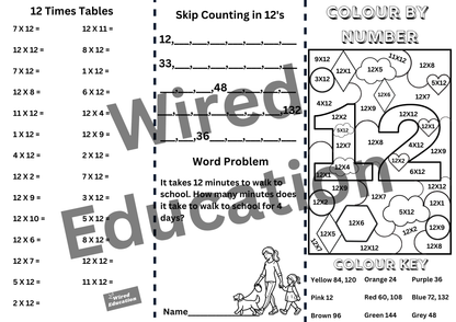 12 Times table brochure