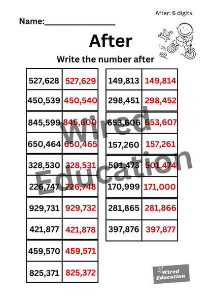 Numbers After (6 digits)