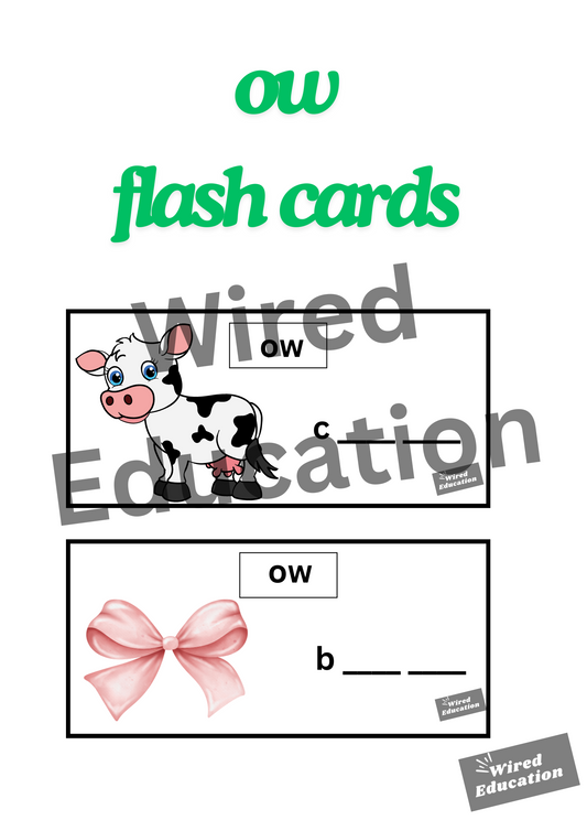 ow flash cards (ow sound only)
