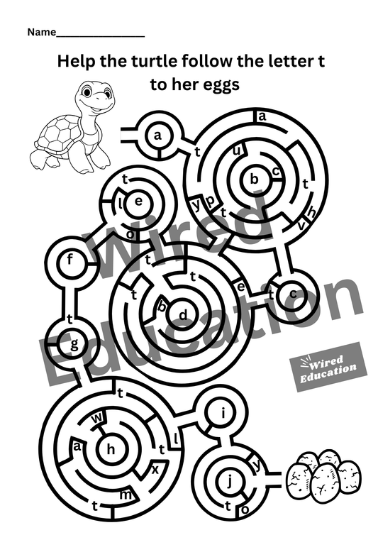 Letter T maze