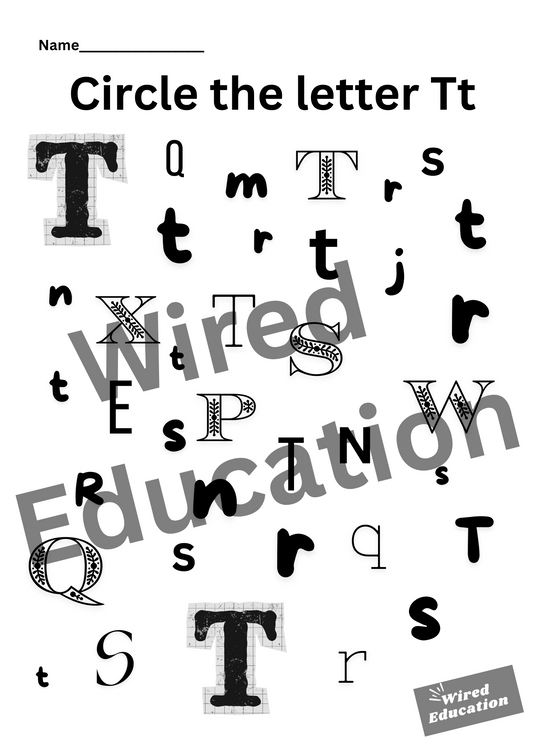 Circle the letter T