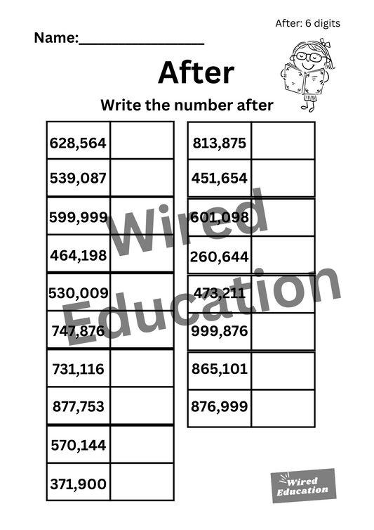 Numbers After (6 digits)