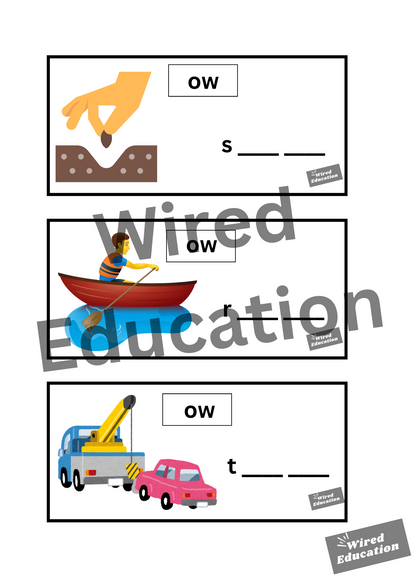 ow flash cards (ow sound only)