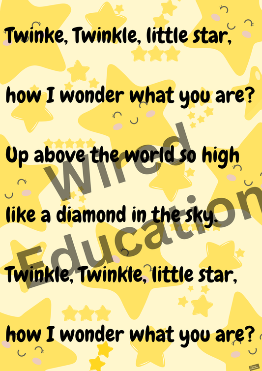 Poem: Twinkle twinkle little star