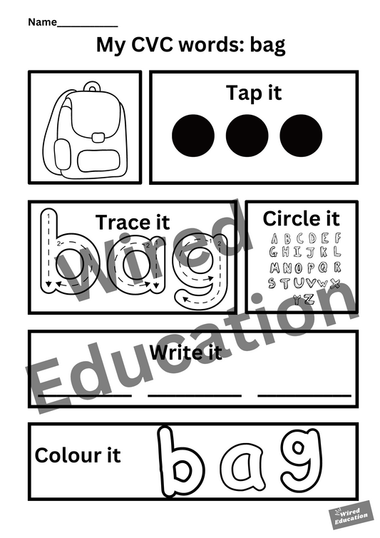 My CVC words- bag