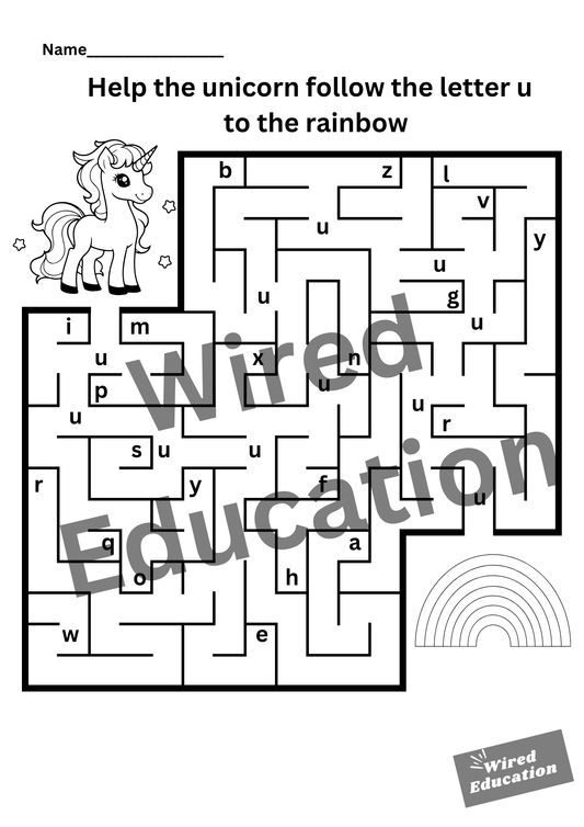 Letter U maze