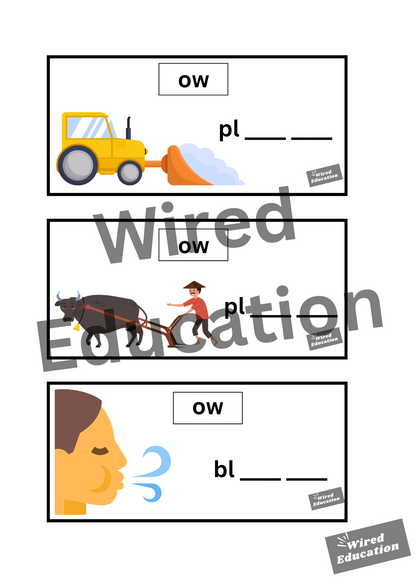 ow flash cards (ow sound only)