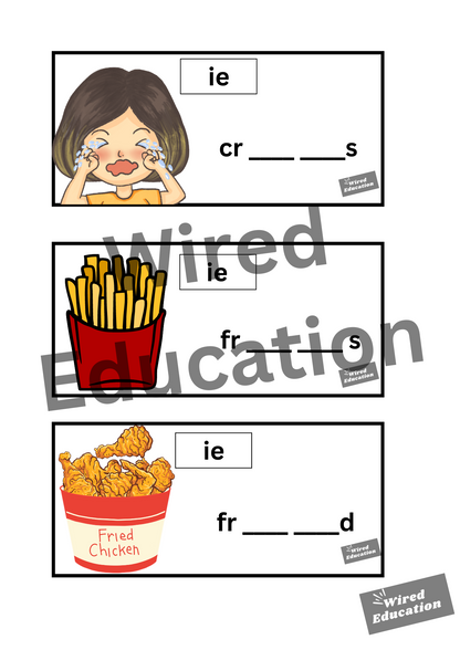 ie flash cards (ie sound only)