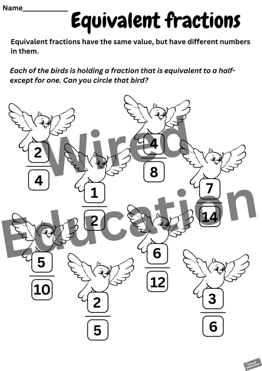 Equivalent fractions