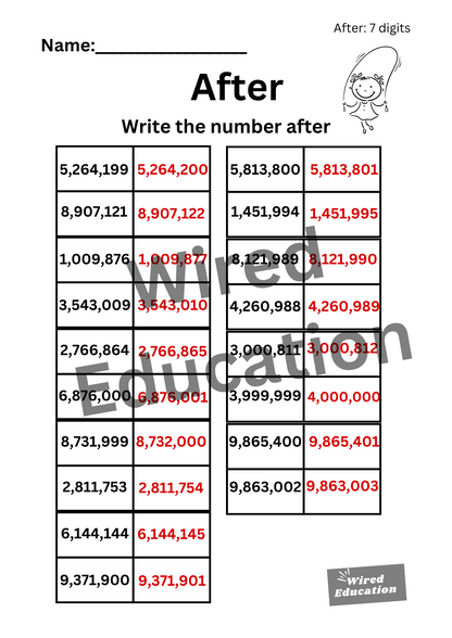 Numbers After (7 digits)