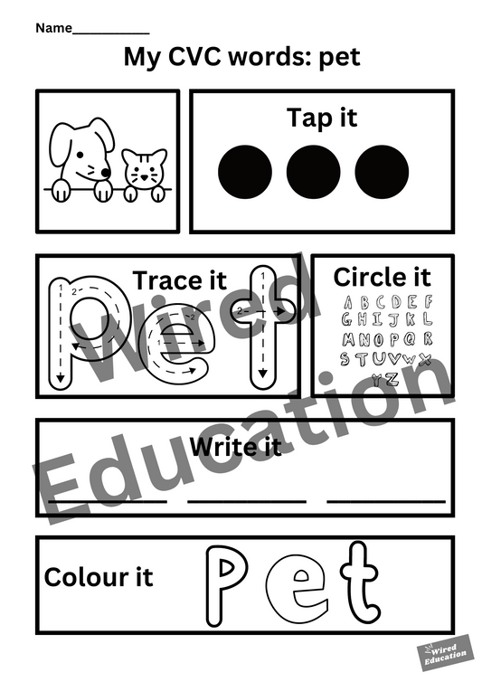 My CVC words - pet