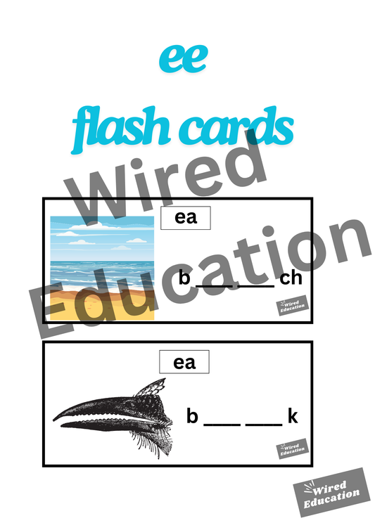 ee flash cards (ee sound only)