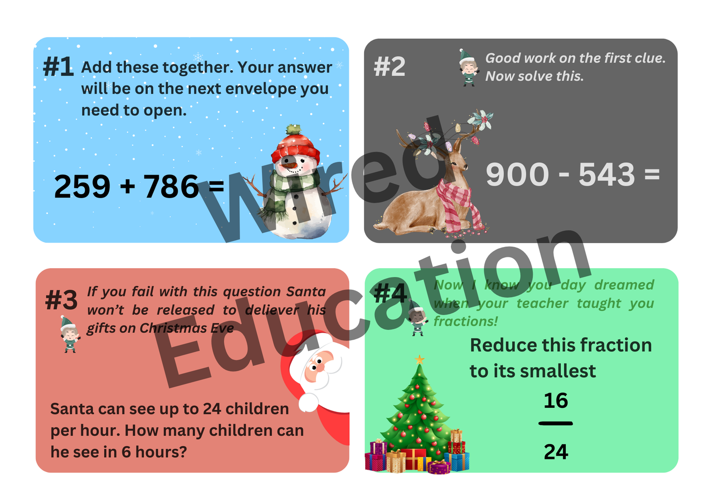 Christmas Math Hunt