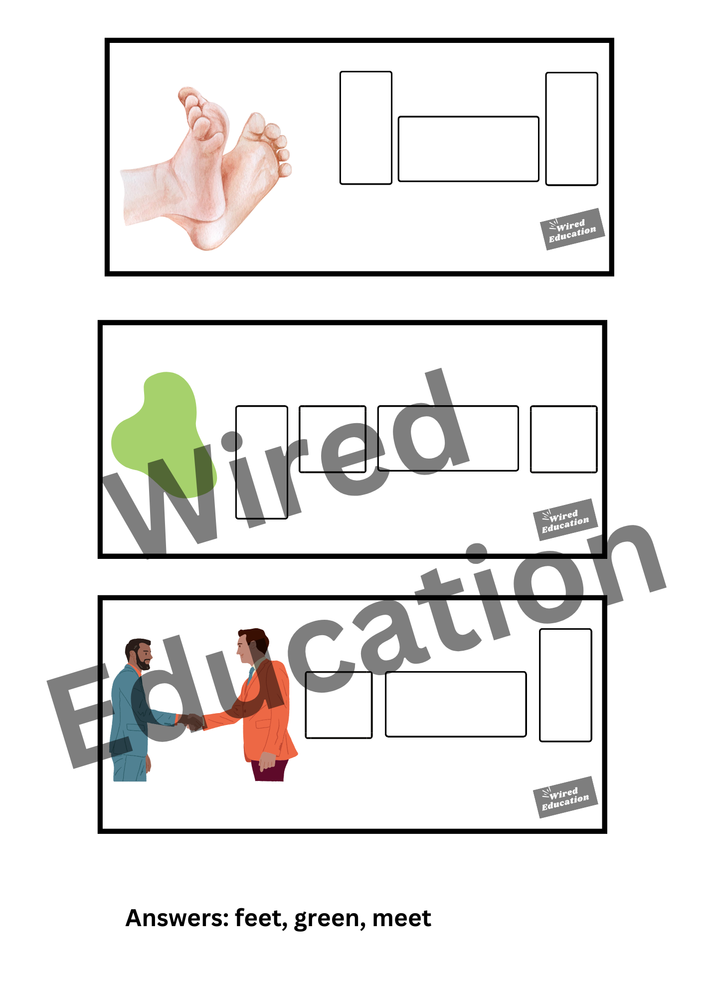 Diphthong Flash Cards