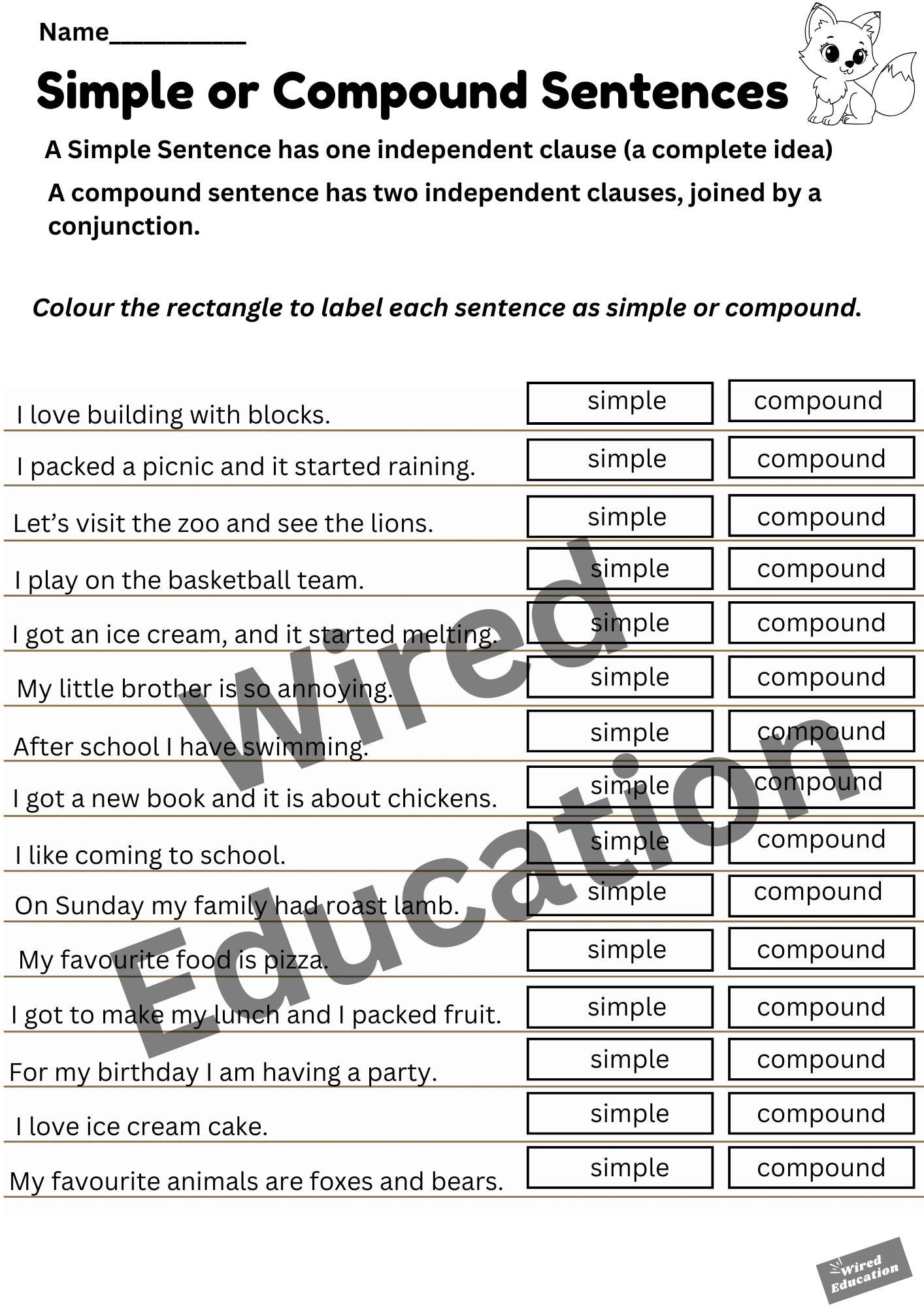 Simple or Compound Sentences