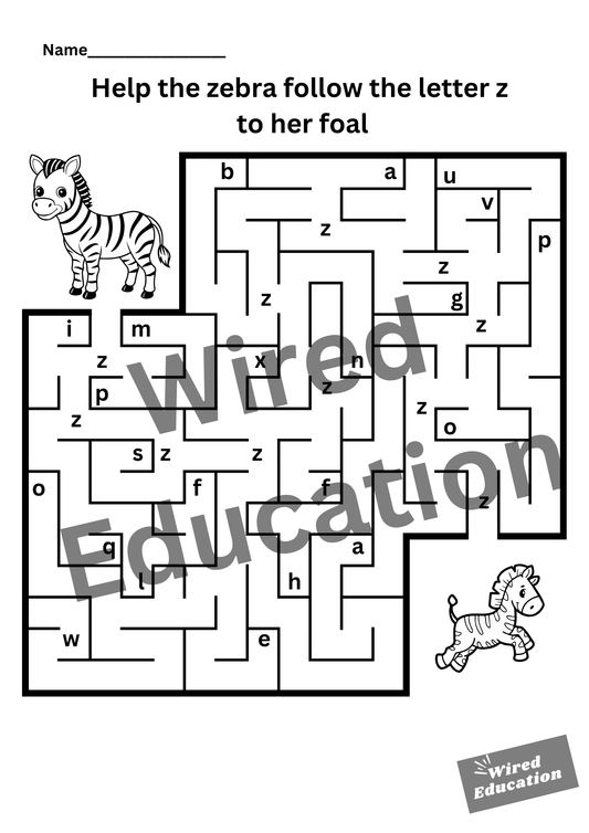 Letter Z maze