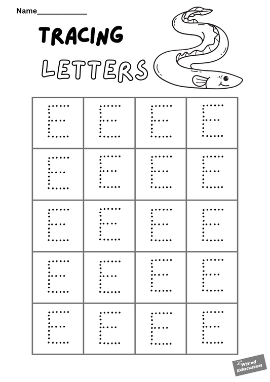 Letter tracing E