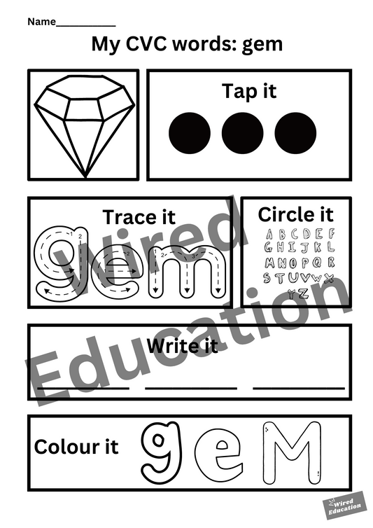 My CVC words - gem