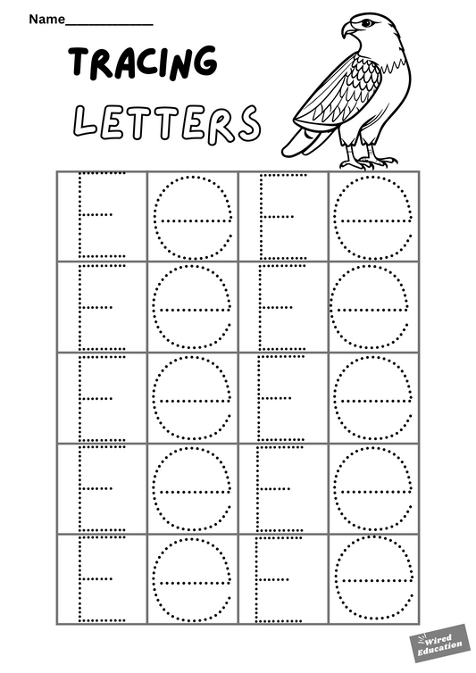 Letter tracing Ee