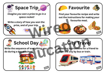 Writing Cards Set A