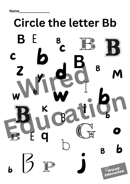 Circle the letter B