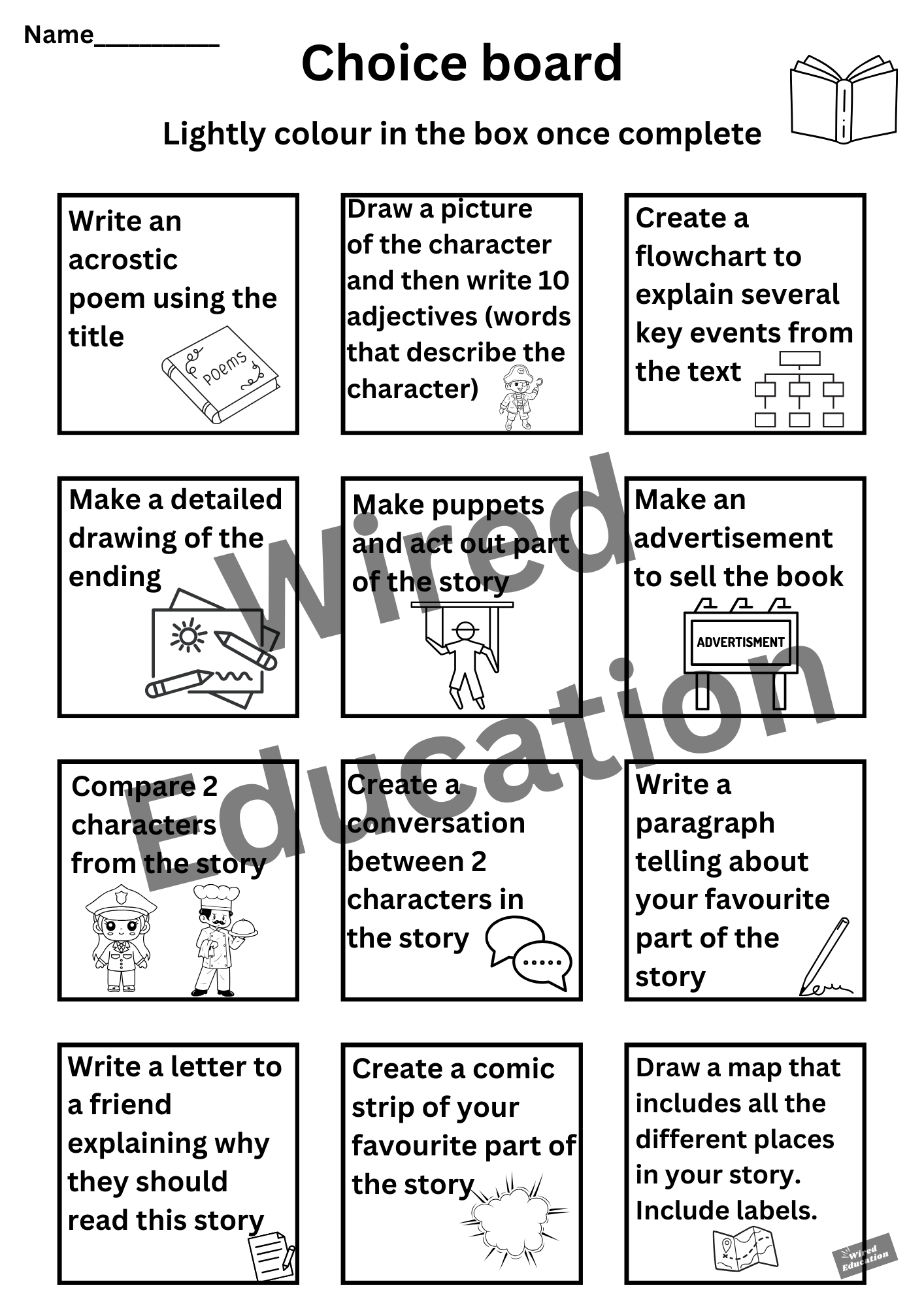 Choice board 2